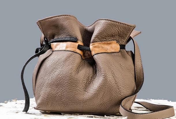 Day Tripper Functional Trend Handmade Genuine Leather Shopper Bag Bucket Bag Shoulder Bag Purse For Women