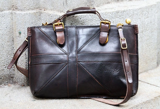 Classic Charm Handmade handbag briefcase purse leather crossbody bag purse shoulder bag for women