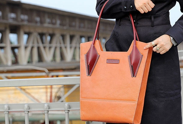 Urban Fashion Casual Outfit Handmade handbag purse leather shopper bag purse shoulder bag for women