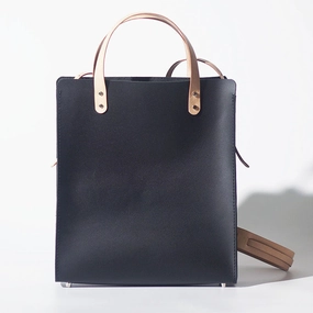 Handmade Leather Black Womens Tote Purse Handbag Tote Shopper Bag for Women Design Proportion