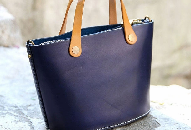 Travel Spirit Handmade Leather Bucket Bag Purse Bucket Handbags Shoulder Bag for Women