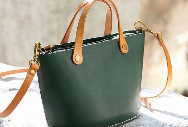 Handmade Leather Bucket Bag Purse Bucket Handbags Shoulder Bag for Women Professional Choice