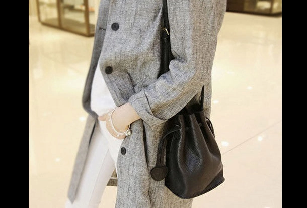 Everyday Accessory Handmade Leather bucket bag shoulder bag blue purple for women leather crossbody bag