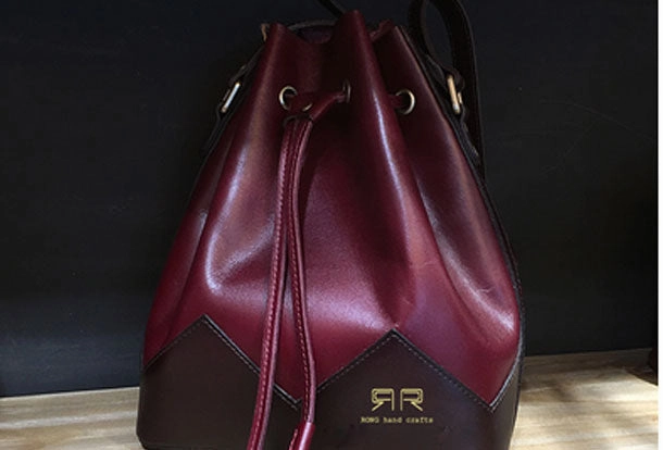 Handmade Leather bucket purse for women crossbody bag leather shoulder bag Versatile Carry Versatile Shopper