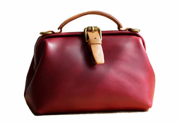 Handmade Leather doctor bag for women leather shoulder bag crossbody bag Weekend Wear