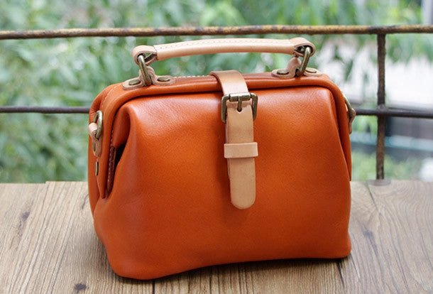 Handmade Leather doctor bag for women leather shoulder doctor bag crossbody bag All-Occasion Bag