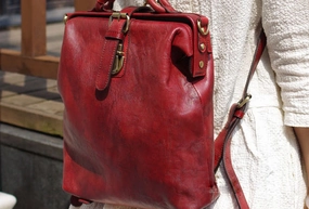 Handmade Leather Handbag Backpack Bag Crossbody Bag Shoulder Bag Purse For Women Stylish Travel Small-sized evening handbag