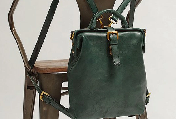 Sleek Outline Handmade Leather Handbag Backpack Bag Crossbody Bag Shoulder Bag Purse For Women