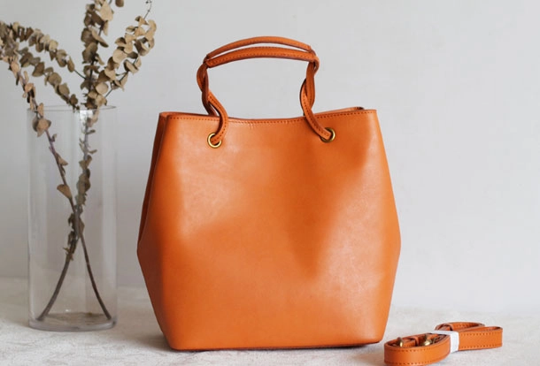 Handmade Leather handbag purse bucket bag for women shopper bag leather shoulder bag Timeless Craftwork Elegant fashion purse