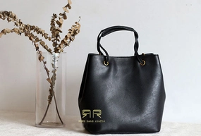 Compact Edge Weekend Getaway Handmade Leather handbag purse bucket bag for women shopper bag leather shoulder bag