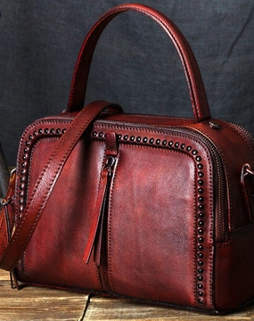 Handmade Leather handbag purse shoulder bag for women leather shopper bag Effortless Chic