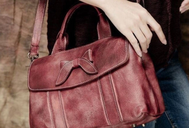 Modern Minimalist Handmade Leather handbag purse shoulder bag for women leather shopper bag