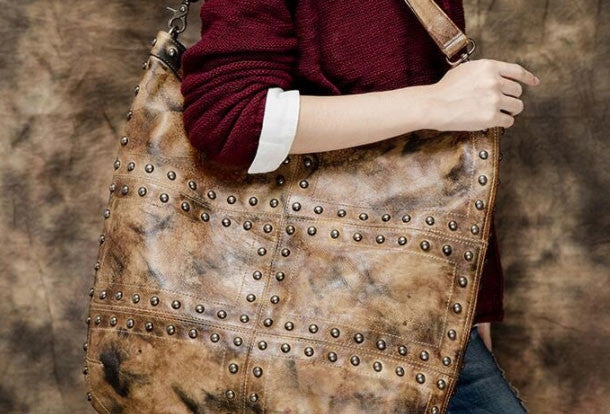 Large-capacity handbag Handmade Leather handbag purse shoulder bag for women leather shopper bag