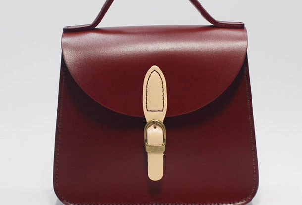 premium design Trendy Piece Handmade Leather Handbag Round Bag Purse Crossbody Shoulder Bag for Girl Women Lady