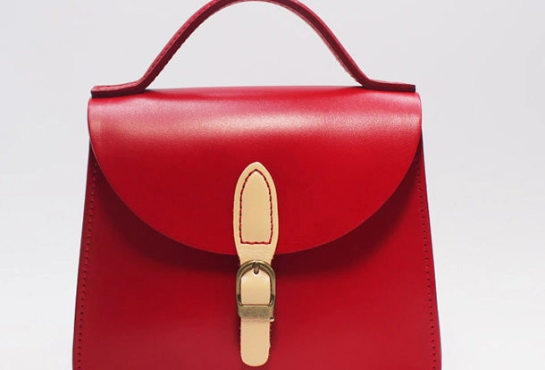 Handmade Leather Handbag Round Bag Purse Crossbody Shoulder Bag for Girl Women Lady Functional Engineering