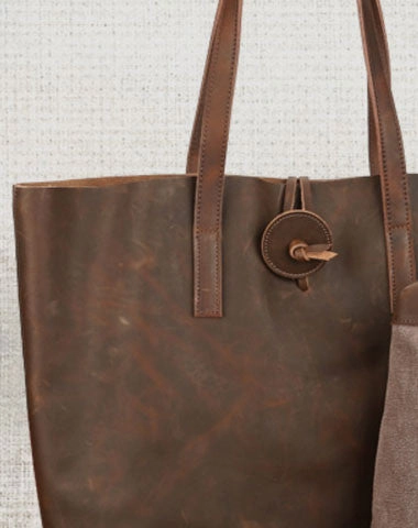 Functional Tote Handmade Leather handbag shoulder bag tote for women leather shopper bag