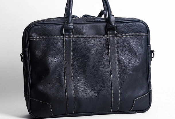 Handmade leather men Briefcase messenger large vintage shoulder laptop bag vintage bag City Style Practical Storage