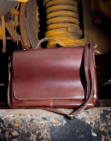 Handmade leather men Briefcase messenger vintage shoulder laptop bag vintage bag Outdoor Function Outdoor Gear