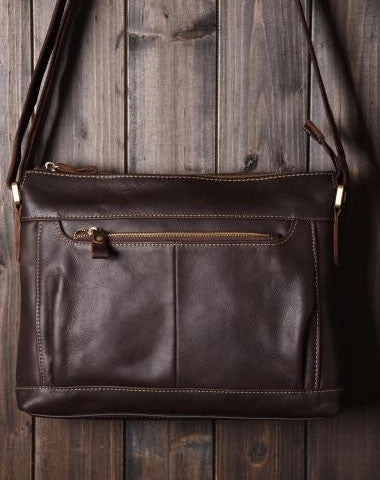 Handmade leather men Briefcase messenger vintage shoulder laptop bag vintage bag Daily Lifestyle