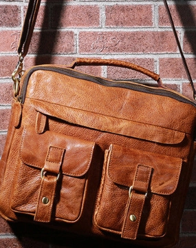 Handmade leather men Cool messenger bag vintage shoulder travel bag for men Compact Everyday Portable Travel