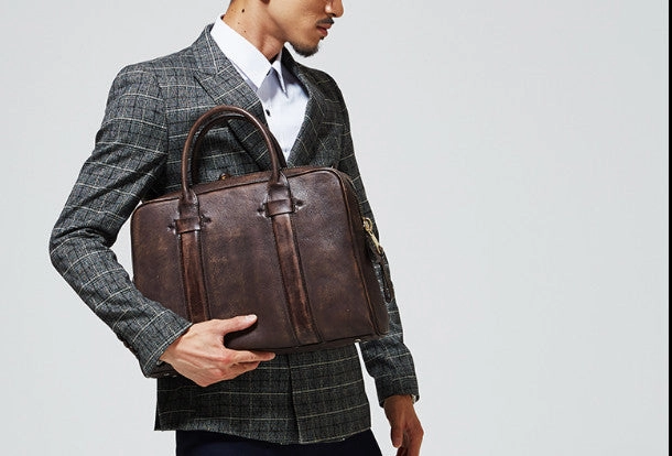 Timeless Design Trendy Travel Handmade leather men messenger large vintage shoulder laptop bag vintage bag