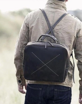 Comfort Function Handmade Leather Mens Cool Backpack Messenger Bag Briefcase Work Bag Business Bag for men