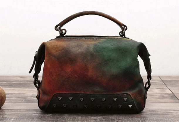 Dual Tone Premium Line Handmade Leather phone bag handbag purse for women leather shoulder bag crossbody bag