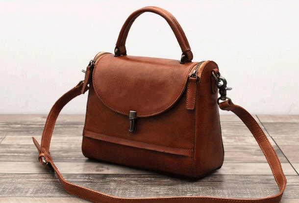 Classic Everyday Daily Routine Handmade Leather phone bag handbag purse for women leather shoulder bag crossbody bag