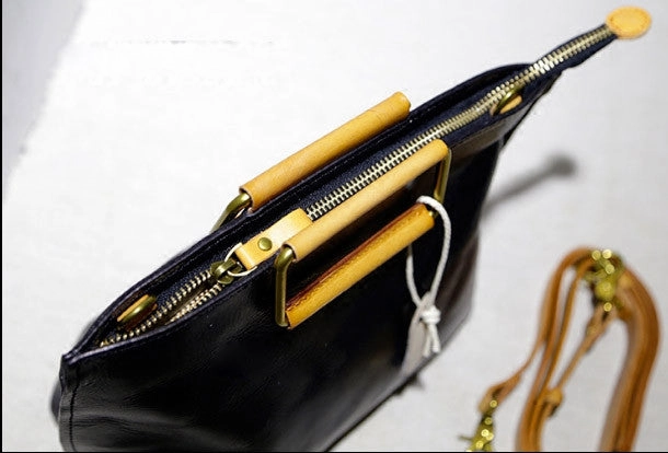 Handmade Leather tote bag for women leather shoulder bag handbag Everyday Storage