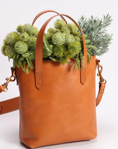 Handmade Leather Tote Purse Bucket Bag Handbag Shoulder Bag Large for Women Leather Shopper Bag Minimal Design