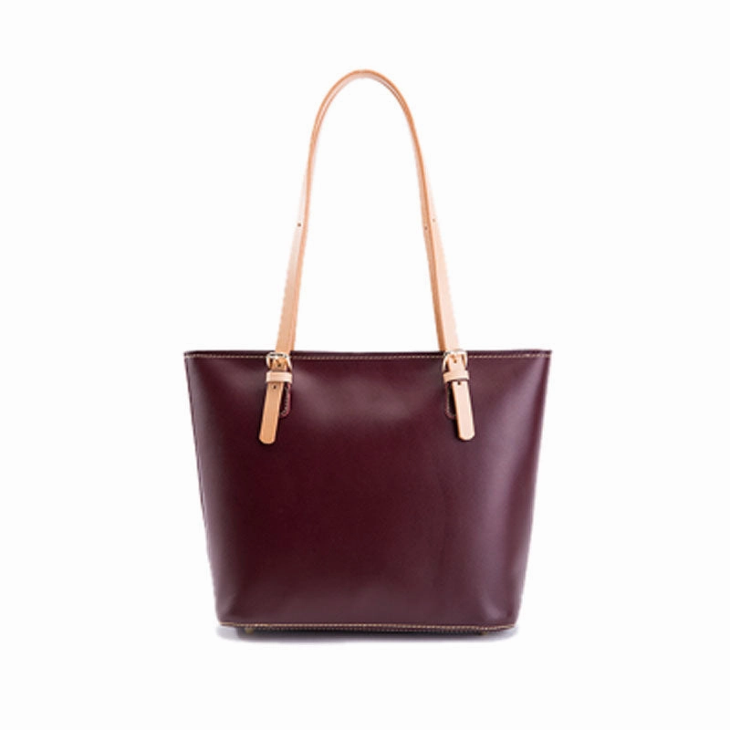 Classic Black Fashion Lifestyle Handmade Leather Women Tote Purse Handbag Tote Bag Shoulder Bag For Women