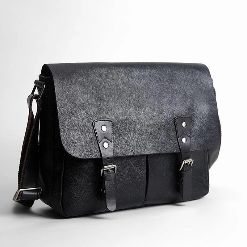 On The Go Lightweight Everyday Handmade Vintage Leather Mens Cool Shoulder Bag Messenger Bags Cycling Bag for men