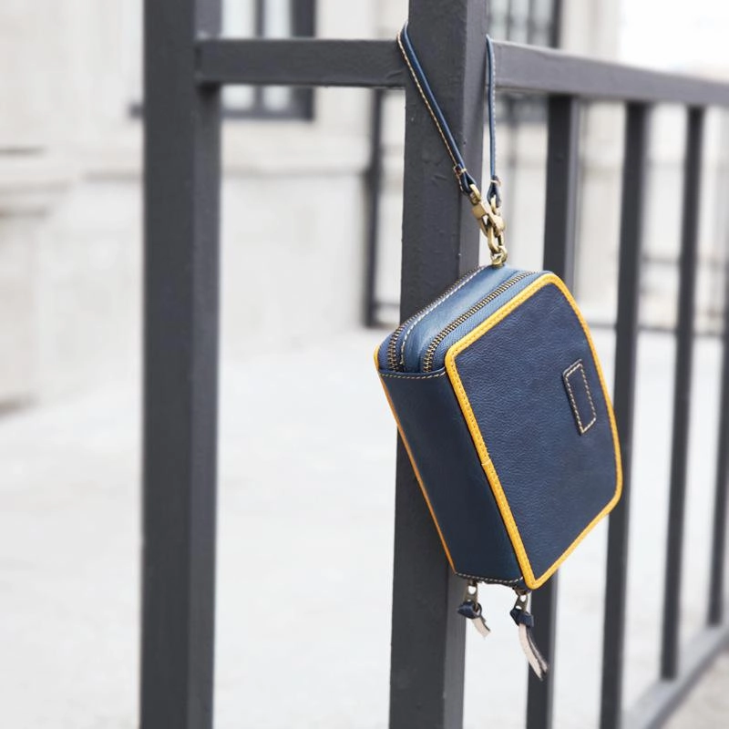 Modern Texture Cruelty Free Handmade Women's Green Leather Shoulder Clutch Purse Handbag Crossbody Bag Clutch Purse