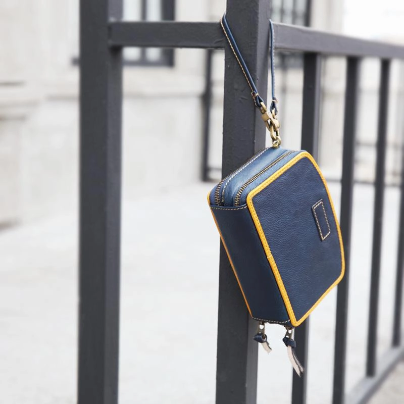 Stylish Design Functional Look Handmade Women's Yellow Leather Shoulder Clutch Purse Handbag Crossbody Bag Clutch Purse