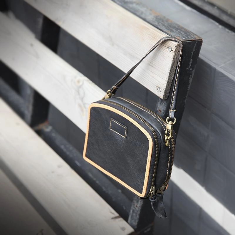 Urban Essential Handmade Women's Yellow Leather Shoulder Clutch Purse Handbag Crossbody Bag Clutch Purse