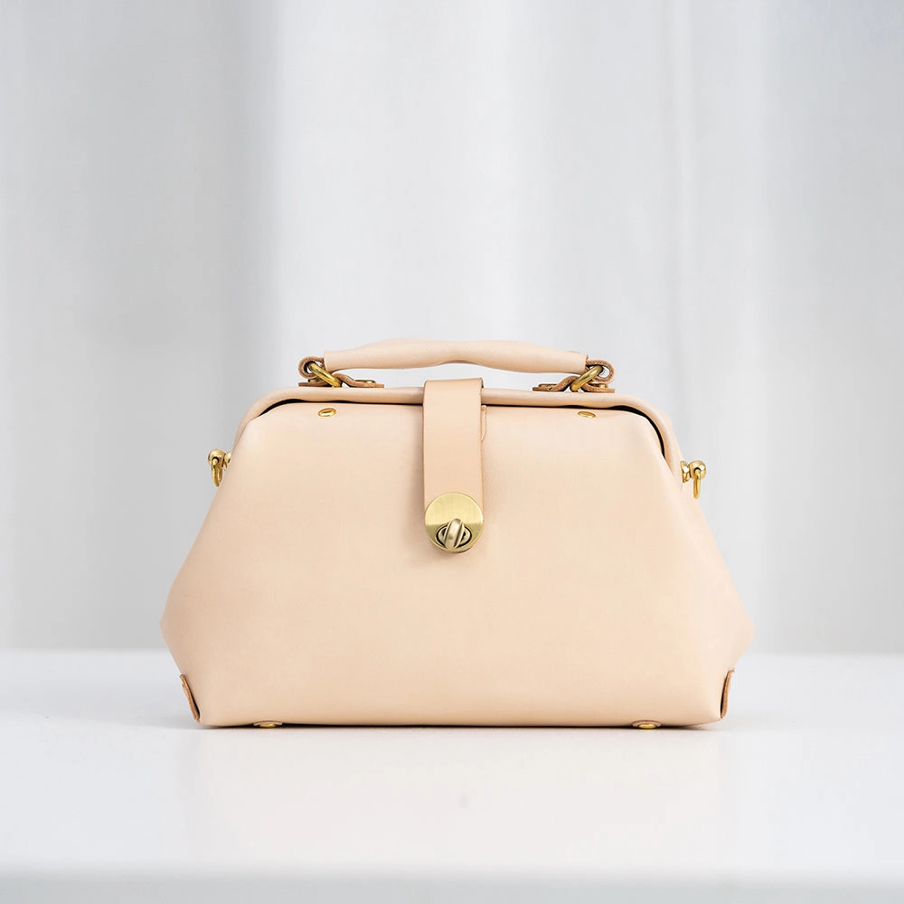 Trendy work satchel Smart Style Handmade Womens Black Small Leather Doctor Handbag Side Purse Doctor Purse for Women