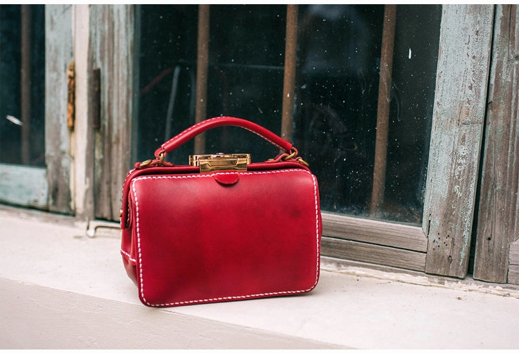 Handmade Womens Leather Doctor Handbag Purse Small Side Bag Doctor Bags for Women Chic Accessory Stylish Fit