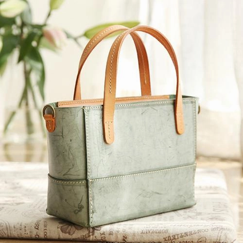 Fashion highlight Handmade Womens Leather Handbag Tote Purse Tote Cute Shopper Side Tote Bag for Men