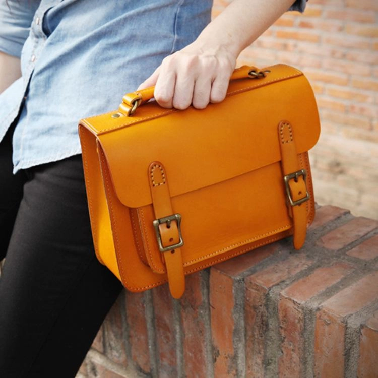 Handmade Womens Leather Satchel Shoulder Bag Cambridge Structured Satchel Handbag Purse for Men Casual Outfit