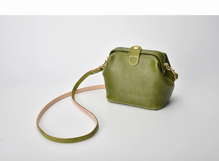 Handmade Womens Rose Red Leather Small doctor Purse shoulder doctor bags for women Luxury Essence Classic Construction