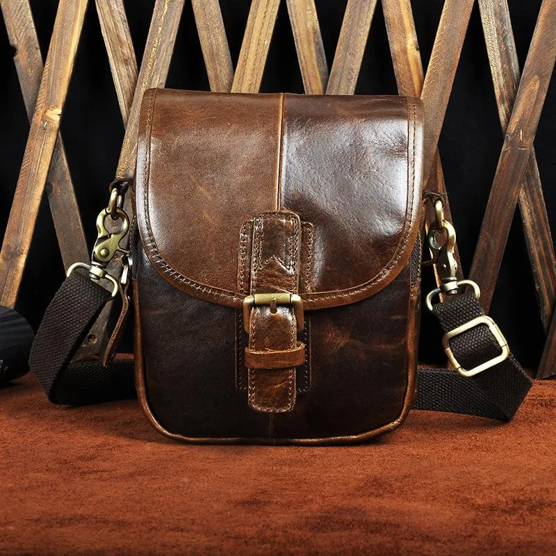 Multi-purpose money case Cool Mens Leather Side Bag Belt Pouch Holster Belt Case Waist Pouch for Men