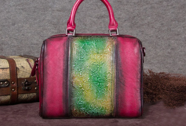 Genuine Leather Vintage Handbag Bag Shoulder Bag Crossbody Bag Purse Clutch For Women Trendy Form Comfort Look