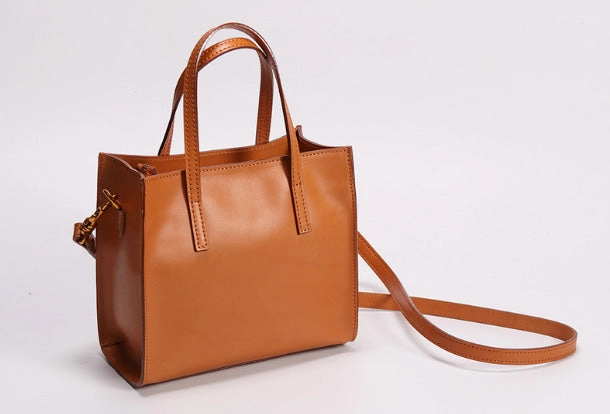 Brown Womens Leather Tote Purse Handbag Shoulder Bag Small for Women Leather Shopper Bag Crafted Elegance and Comfortable everyday shoulder bag.