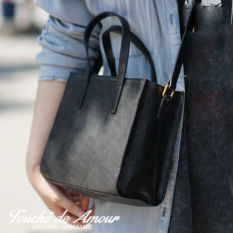 Season Color Brown Womens Leather Tote Purse Handbag Shoulder Bag Small for Women Leather Shopper Bag