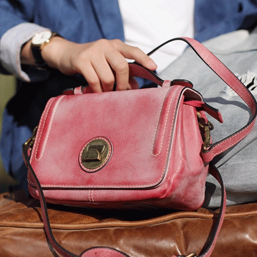 Street Style Grey Womens Leather Satchel Side Bag Handbag Leather Women's Satchel Shoulder Bag Crossbody Bag