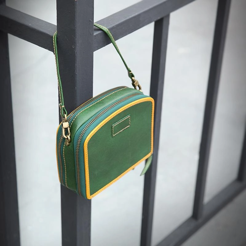 Designer leather handbag Handmade Women's Black Leather Shoulder Clutch Purse Handbag Crossbody Bag Clutch Purse