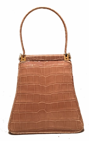 Limited Edition Judith Leiber Vintage Tan Alligator Mini Evening Bag