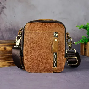 Mens Leather Small Belt Pouch Side Bag Holster Belt Case Waist Pouch for Men Classic Perfection Luxury Precision