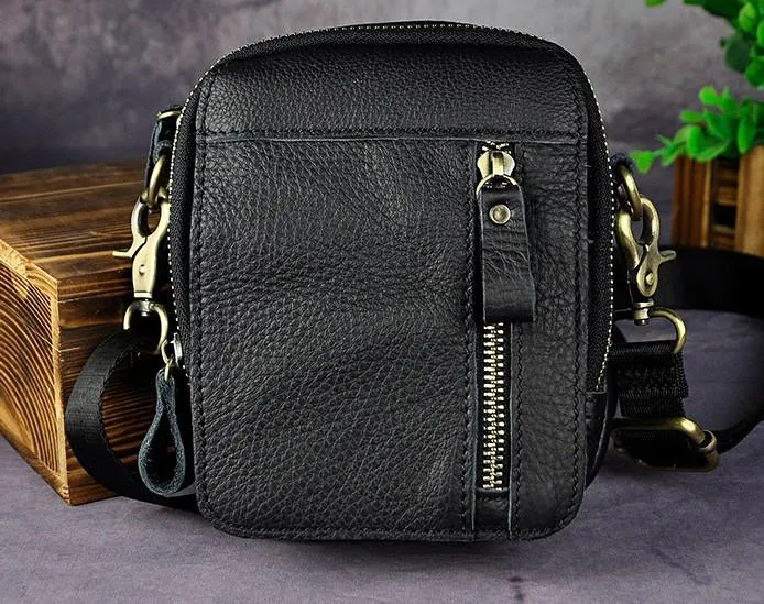 Mens Leather Small Belt Pouch Side Bag Holster Belt Case Waist Pouch for Men Luxury Harmony Modern Comfort