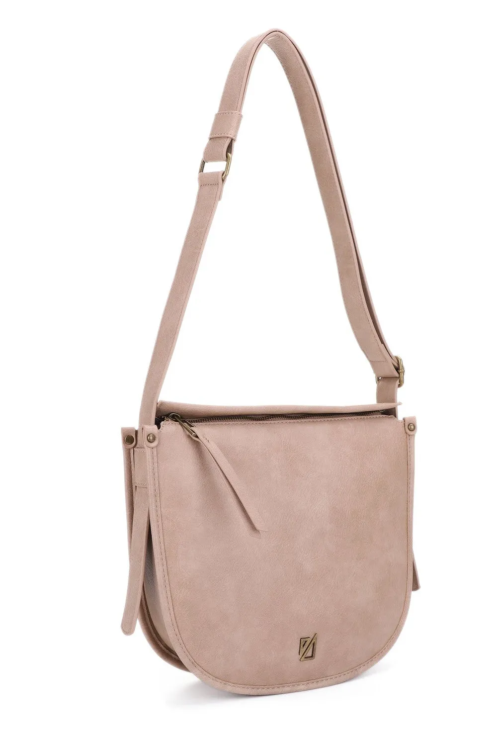 Perfect accessory for people who value convenience and style IZ26002 Caughlin Semicircle Structured Crossbody Bag